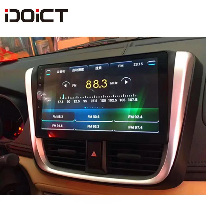 IDOICT Android 8 1 IPS экран 2G + 32G автомобильный DVD плеер GPS навигация Мультимедиа для Toyota Vios