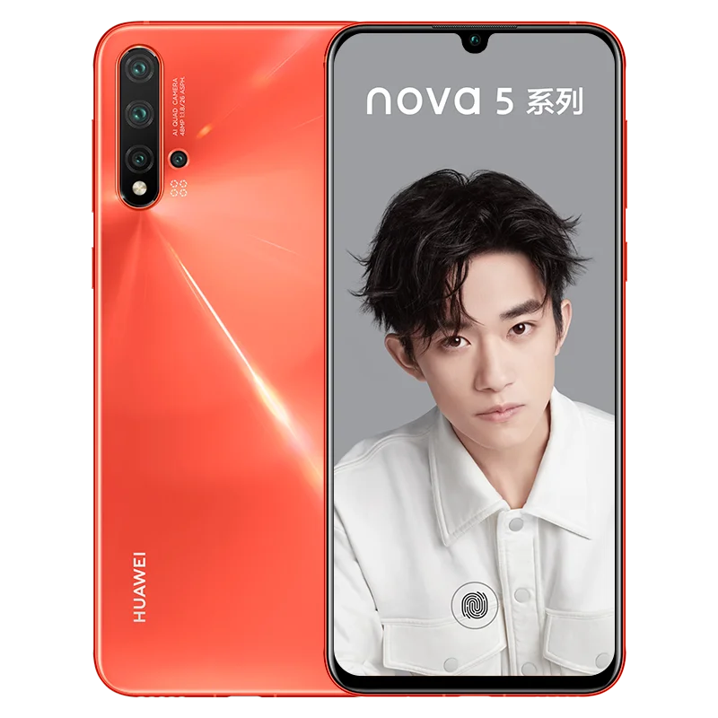 Мобильный телефон HuaWei Nova 5 Pro 4G LTE Kirin 980 Android 9,0 6,3" ips 2340X1080 8 Гб ram 256 ГБ rom МП NFC зарядка 40 Вт
