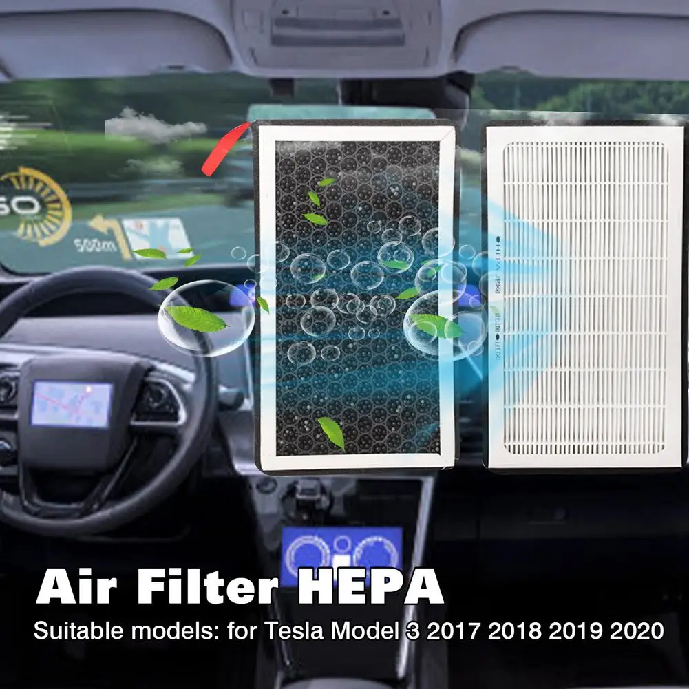 Сменный HEPA фильтр для очистителя воздуха совместимый с Tesla Model 3 домашний ионный