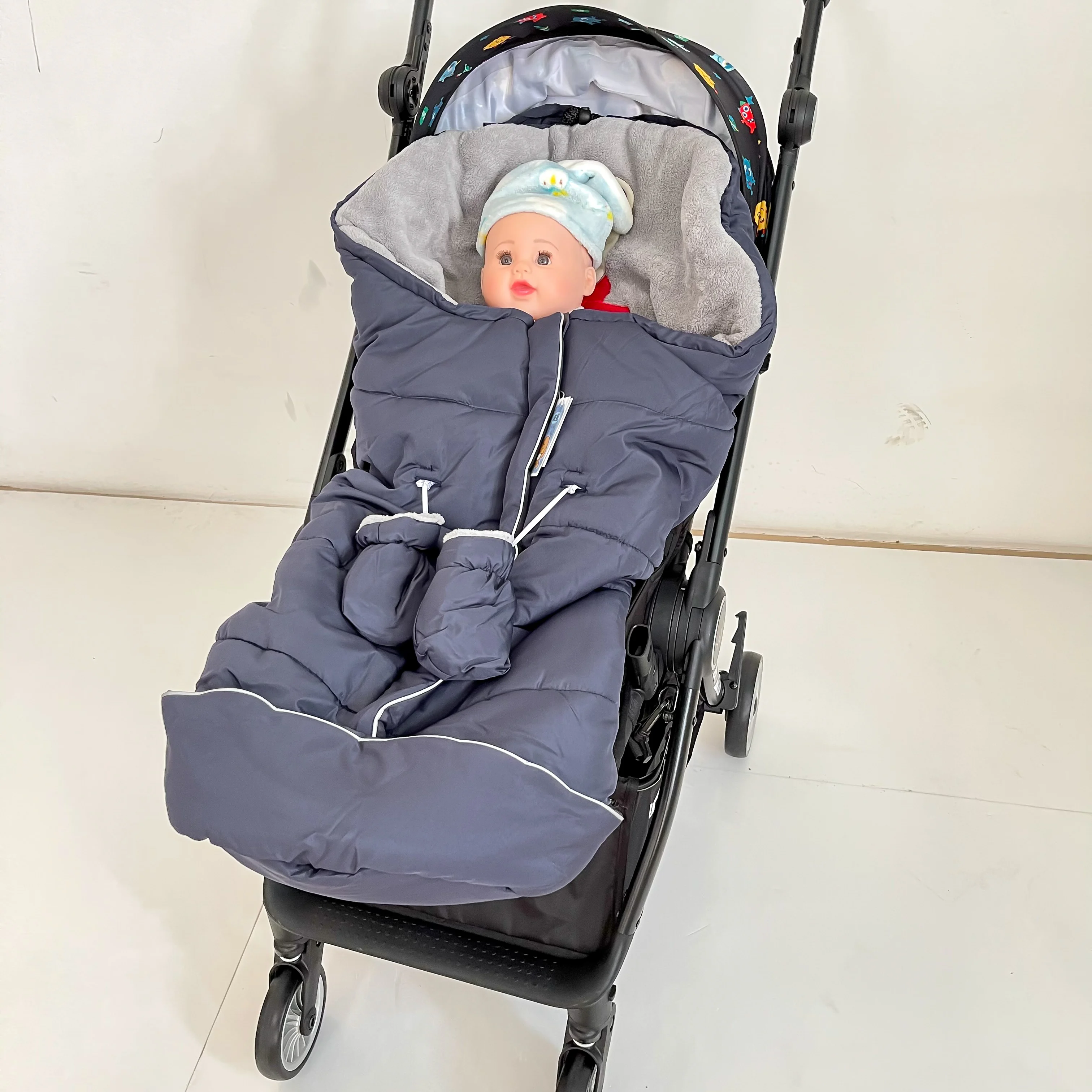 Universal Baby Stroller Sleeping Bags Winter Warm Sleepsack Envelope For Newborn Babies 0-24M Infants Windproof Cocoon Swaddling | Мать и