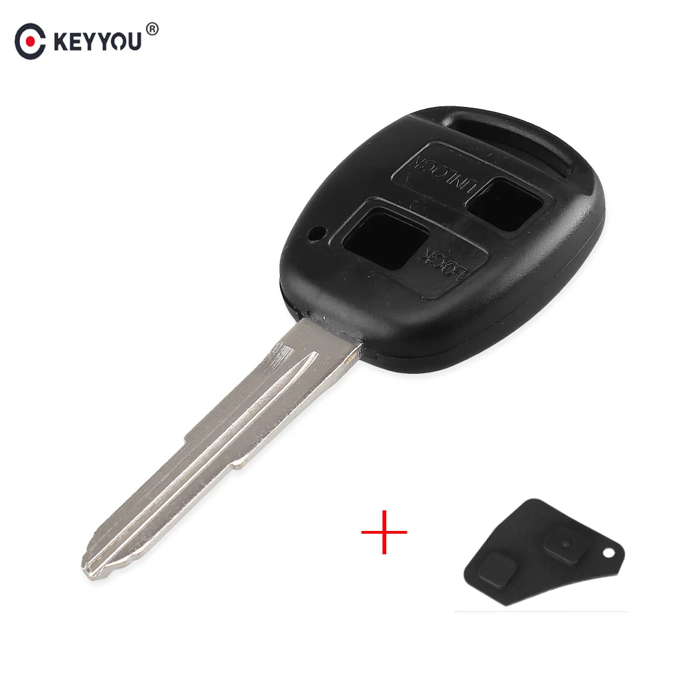 Брелок для автомобильного ключа KEYYOU с 2 кнопками чехол Toyota Yaris TOY41 необработанным