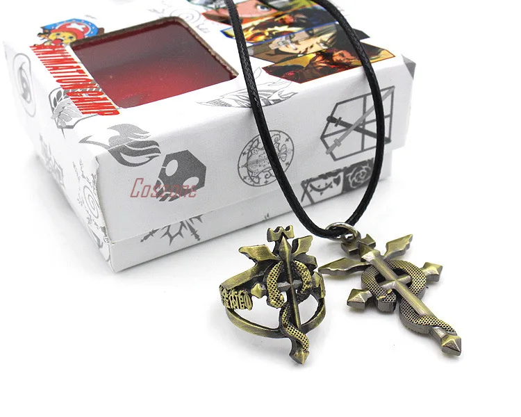 Комплект из колье и кольца в стиле аниме цельнометаллический Алхимик для косплея