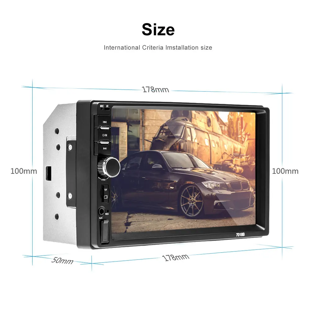 Автомагнитола Podofo 2 Din стерео система с 7 &quotсенсорным экраном Bluetooth FM радио MP5 USB