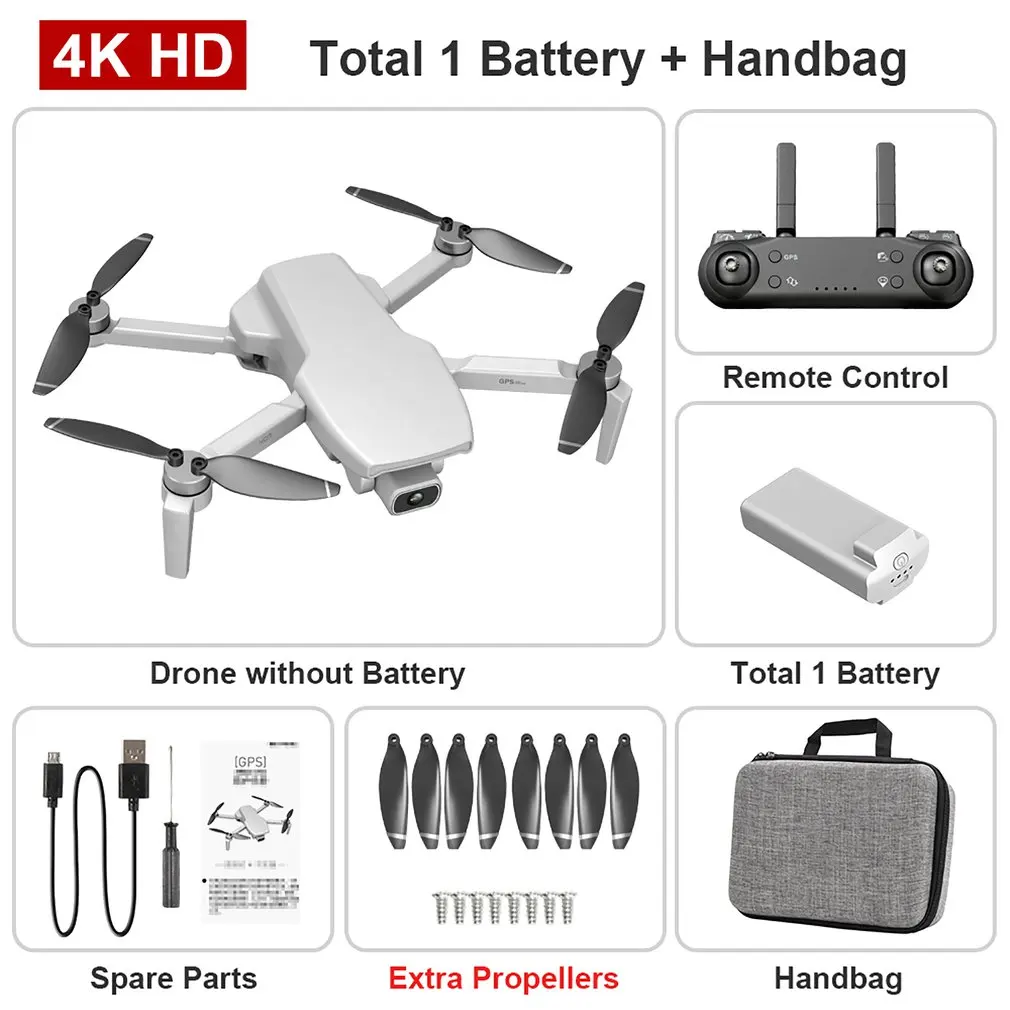 

L108 Drone GPS With HD 4K Camera Professional Aerial Photography Dron Brushless Motor RC Foldable Quadcopter Kid Gift
