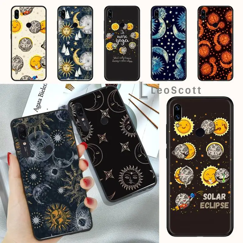 

Funny Sun Moon Phone Case For Xiaomi mi Redmi note 7 8t 9 9t 9s 8 10 10t 11 pro lite K20 max 3