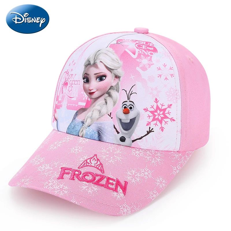 pink Disney Frozen 2 шляпа Принцесса Анна шапка Эльзы для маленьких детей шапки уличная одежда хлопок Регулируемая дышащая шапочка для маленьких девочек - Цвет: pink