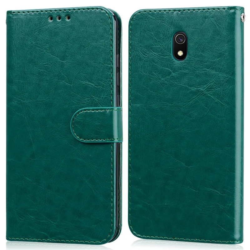 Green Чехол для телефона для Xiaomi Redmi 8A, силиконовый чехол, бампер, кожаный кошелек, флип-чехол для Xiaomi Redmi 8A A8, чехол, мягкий ТПУ - Цвет: Green