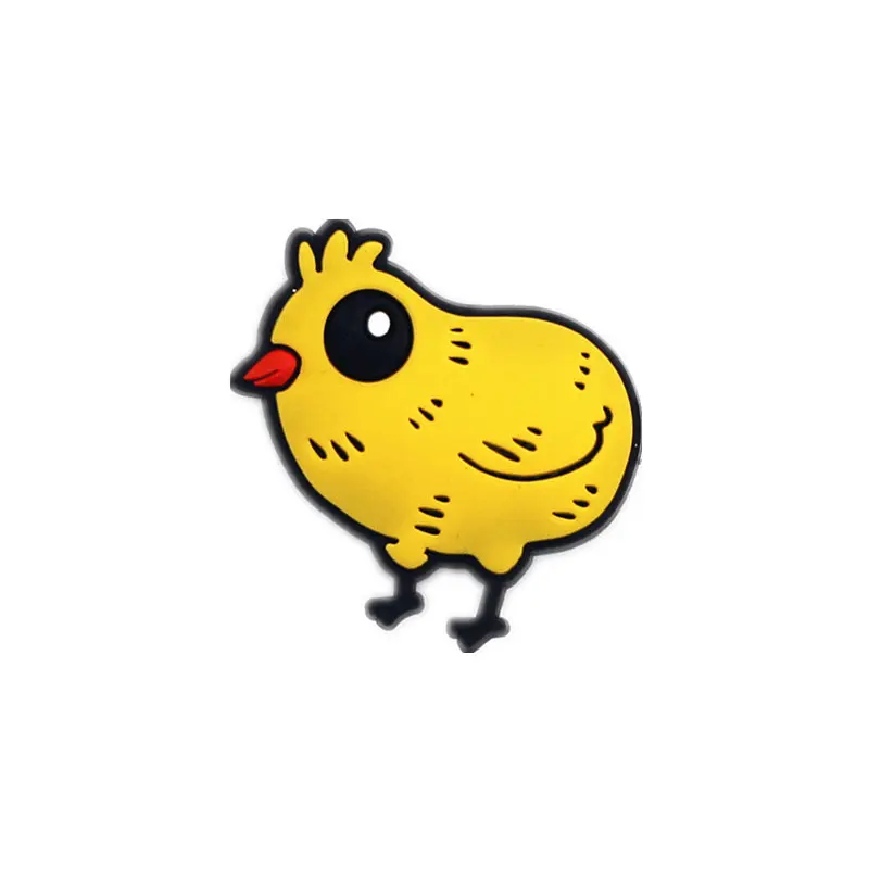 Chicken Одна распродажа, 1 шт., аксессуары для обуви, 12 милых животных, модель обуви, украшение для браслета croc jibz, Детские вечерние подарки на Рождество - Цвет: Chicken