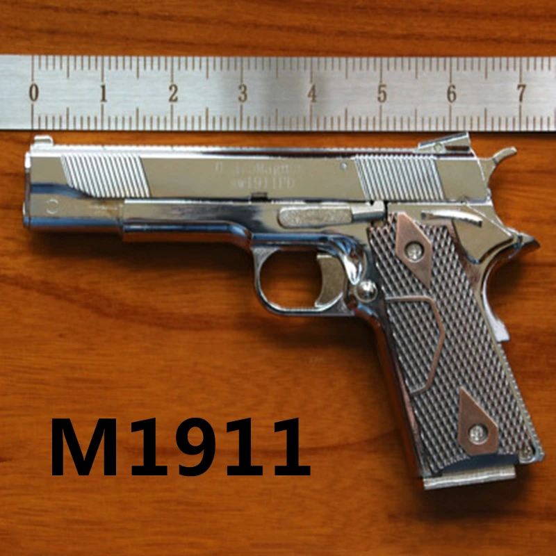 

2021 New Bullet 1:3 Colt 1911 Alloy Model Miniature Model Keychain School Bag Decoration Toy Collection Birthday Gift
