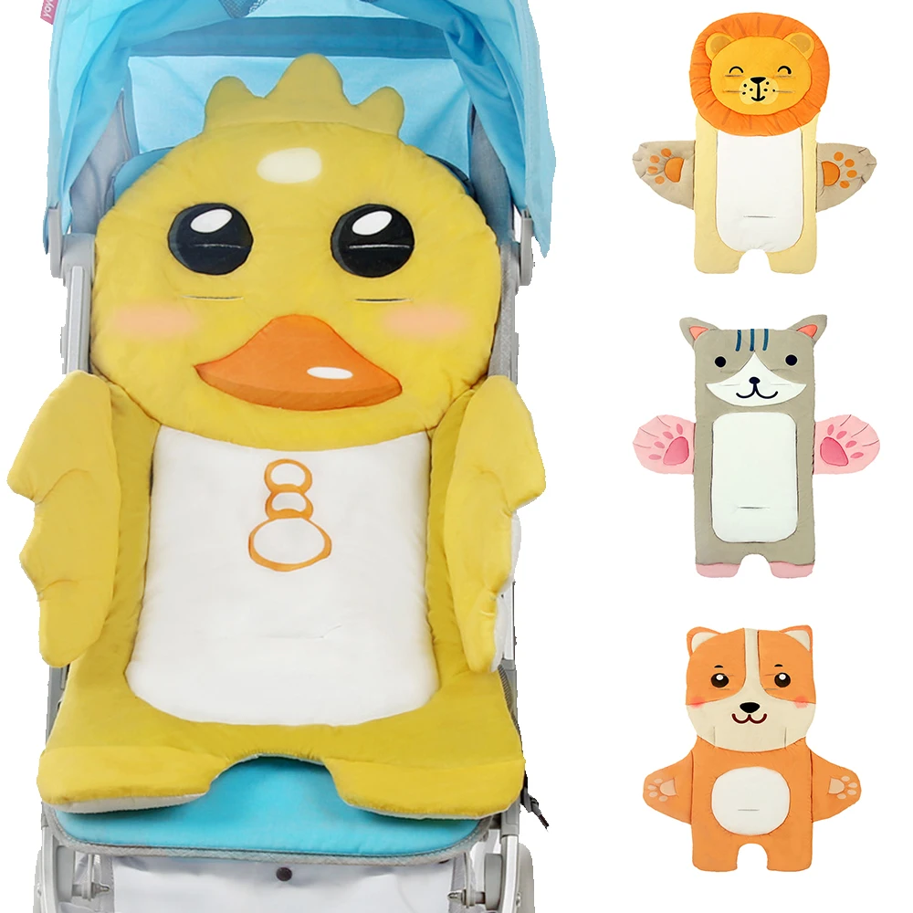 Oeak хлопковая подушка для детской коляски матрас детского сиденья мультяшный