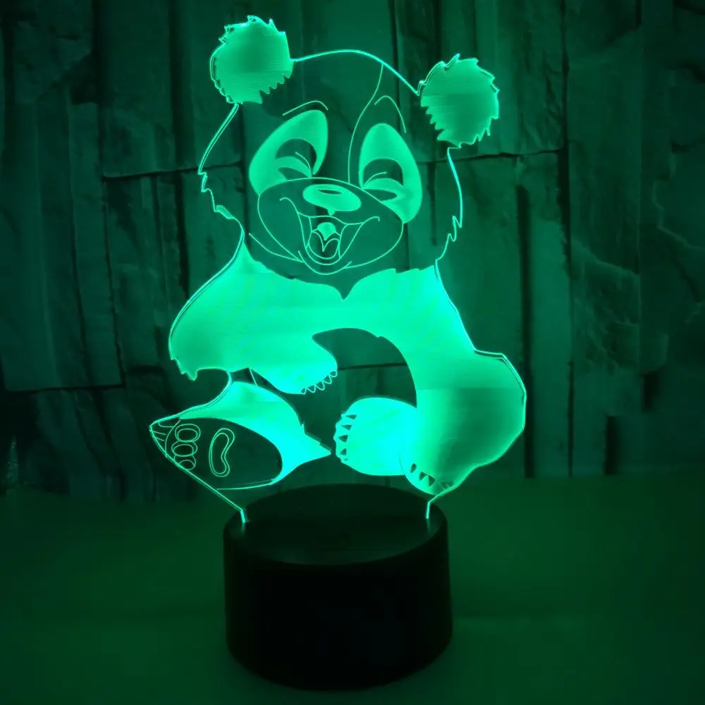 

3D LED Night Light Lovely Panda with 7 Colors Light for Home Decoration Lamp Amazing Visualization Optical Illusion Awesome