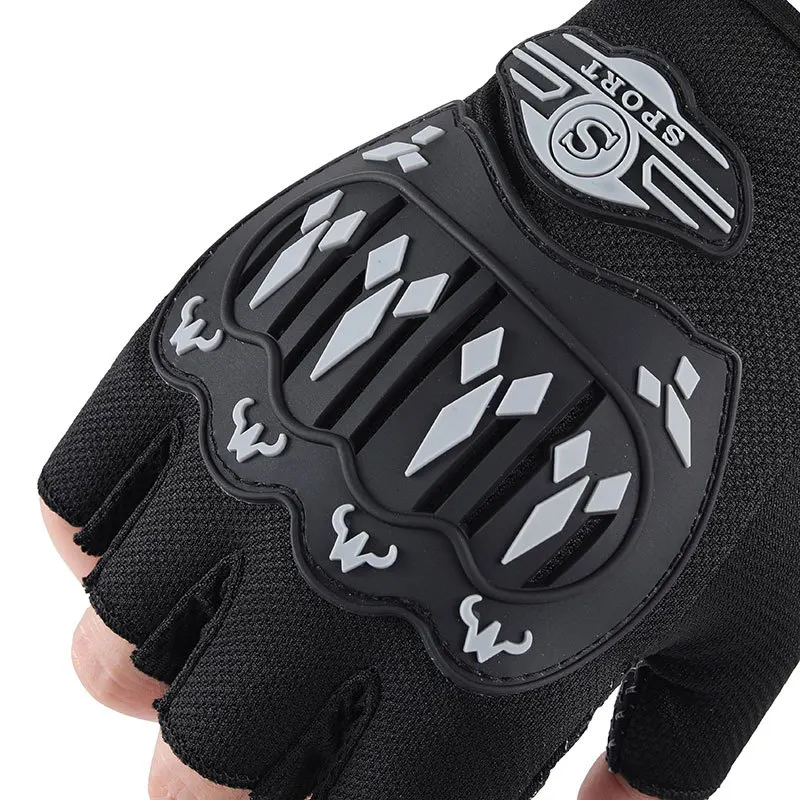 저렴한 스포츠 장갑 BB0001 남자 여자 야외 반 손가락 안티 슬립 전술 장갑 운전 Shockproof 휘트니스 승마 장갑