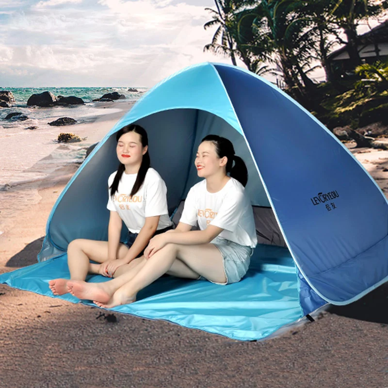 

Outdoor Automatic Beach Tent UV Protection Pop Up Tent Sun Shade Awning Travel Tourist Camping Tents Fishing Garden Shelter X147