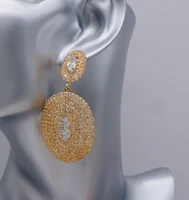2021 new trend shiny rhinestone drop shape pendant womens earrings wedding party gift fashion jewelry accessories