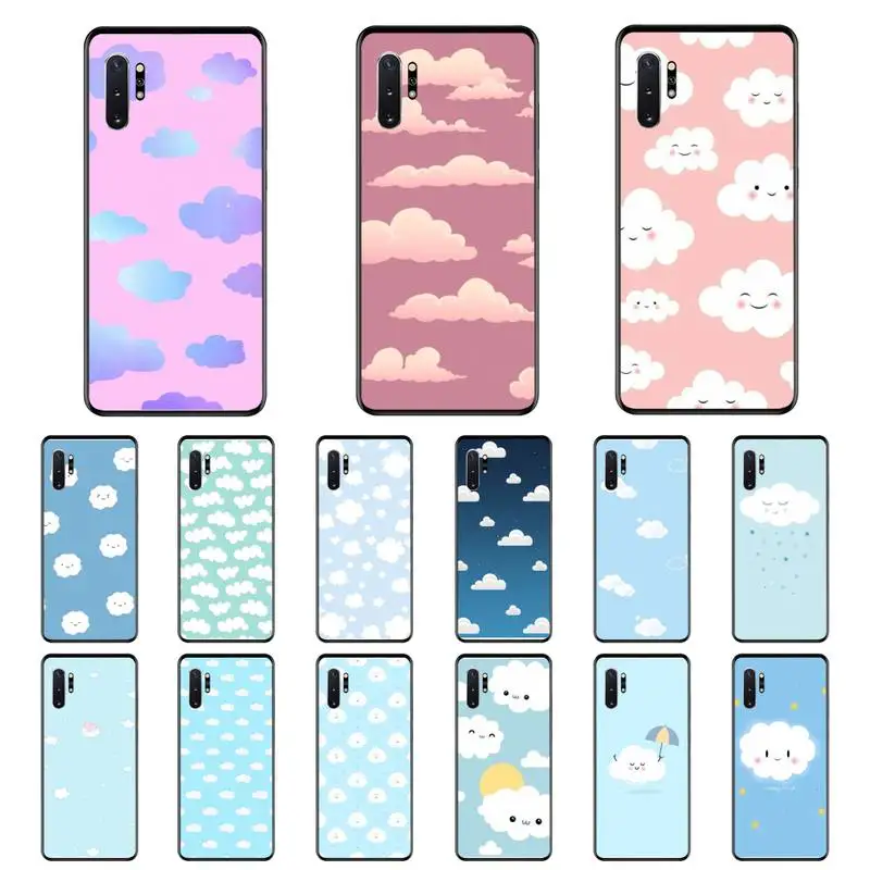 

Fashion Colored clouds Painting Phone Case For Samsung Note 7 8 9 20 Note 10 Pro lite 20ultra M20 M10 Case