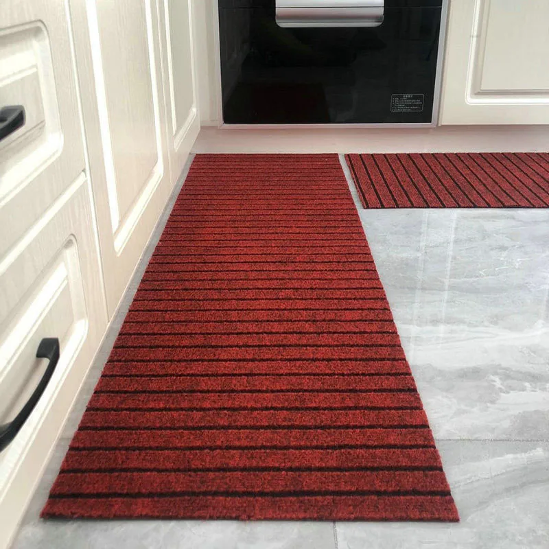 Противоскользящий кухонный коврик для пола Длинные полосатые ковры прихожей