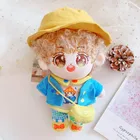 Набор из жёлтой маленькой сумки, 20 см, плюшевая кукла, одежда, милая утка, клетчатые штаны, 20 см, хлопковая набивная кукла, аксессуары для одежды