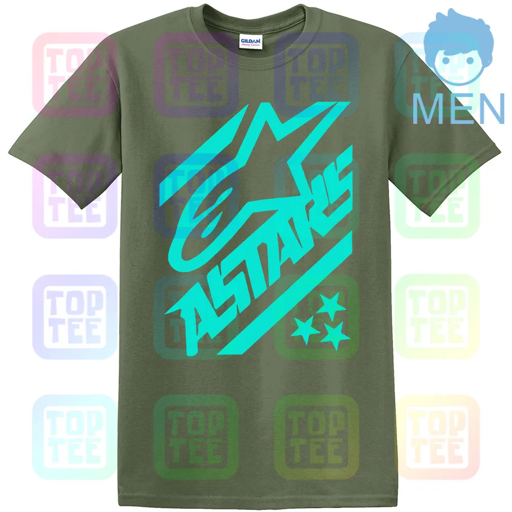 MEN-ARMY GREEN Альпийская звезда Лифт Для мужчин футболки на заказ хлопковая футболка S-3XL - Цвет: MEN-ARMY GREEN