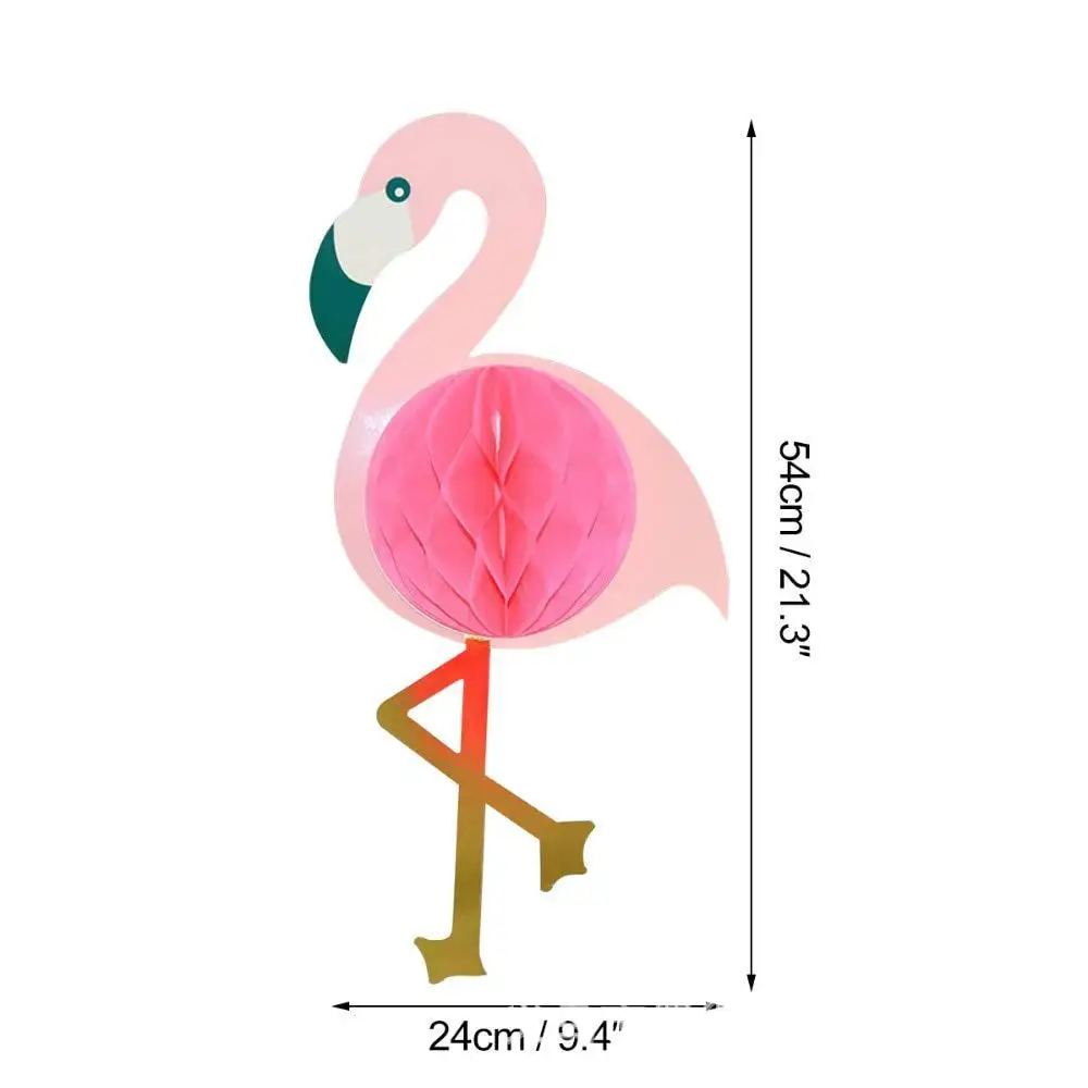 24x54cm Flamingo Honeycomb Ball Lets Decor Theme Parti Hawaii Party Summer Birthday Kids Favor | Дом и сад