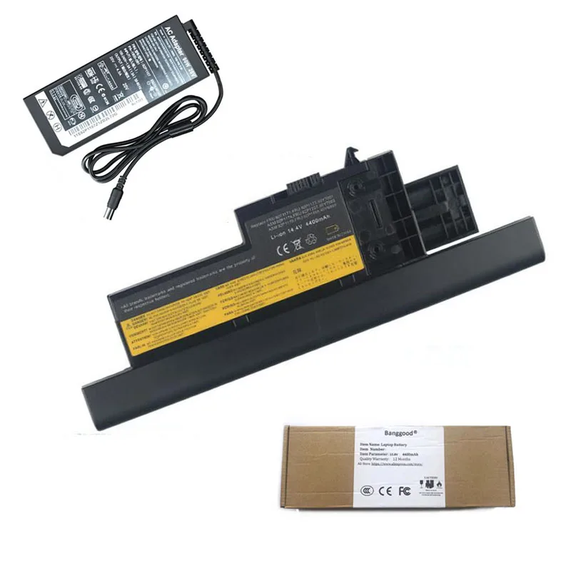 Аккумулятор для ноутбука 4400 мАч + зарядное устройство 20 в А Lenovo ThinkPad X60 X60s X61 X61s Series