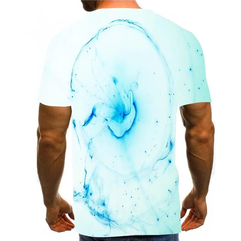 

Men's Bright Shirt 3D Print T-Shirt Summer Simple Graphic Tees Magic Pattern Tops