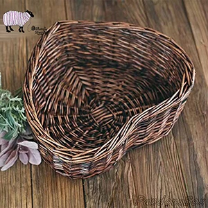 CC (40 x 40 x 19 cm) Реквизит для фотосессии новорожденных из ротанга в старом стиле; корзина ручной работы для маленьких мальчиков; студийная фотосессия; винтажные любовные сердца - Цвет: CC (40 x 40 x 19 cm)