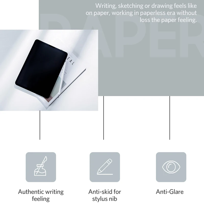 Бумага для IPAD как экран Protentor новых iPads Pro 12 9/11/10 5 профессиональная живопись пленка