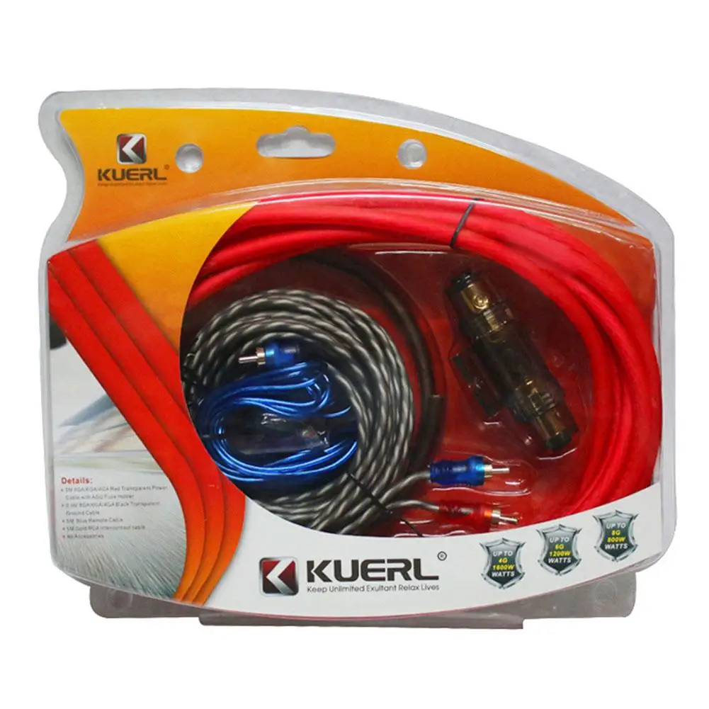 

Усилитель сабвуферный динамик установка 8GA 5 м кабель питания 1500 Вт AMP держатель предохранителя автомобильный аудио динамик s комплекты пров...