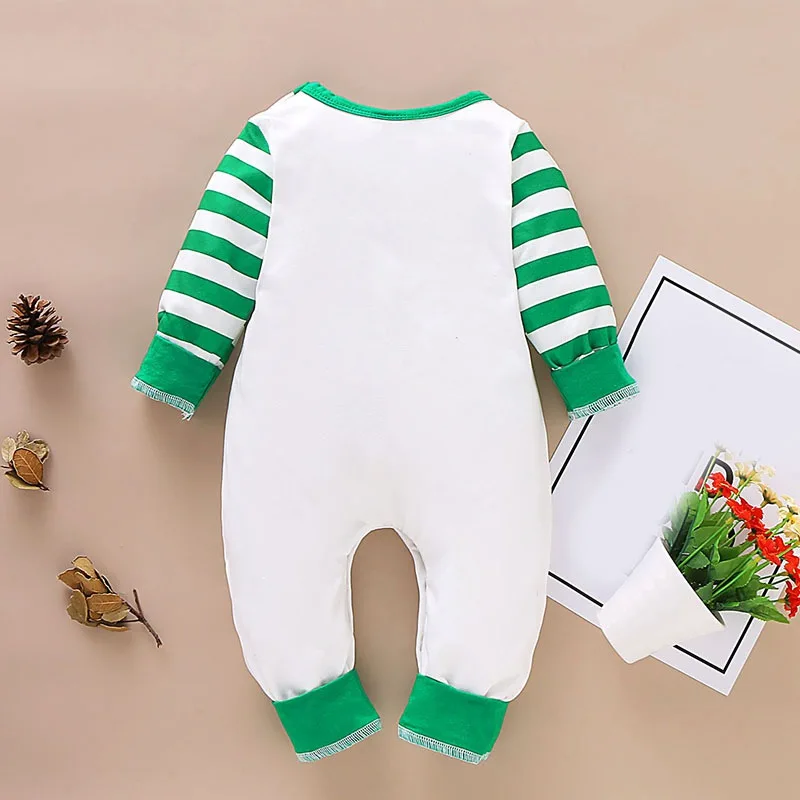 

3-18M Baby Boy Girl Casual Christmas Deer Print Romper Infant Long Sleeve Children Jumpsuit Outfits