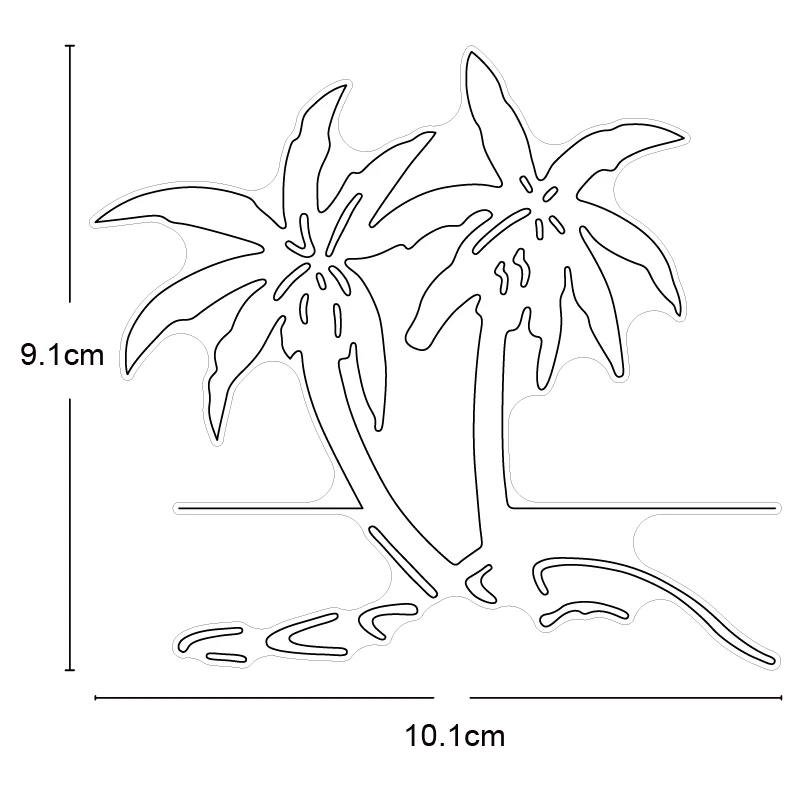 Металлические режущие штампы кокосовое дерево 2020 новая срезанная форма для