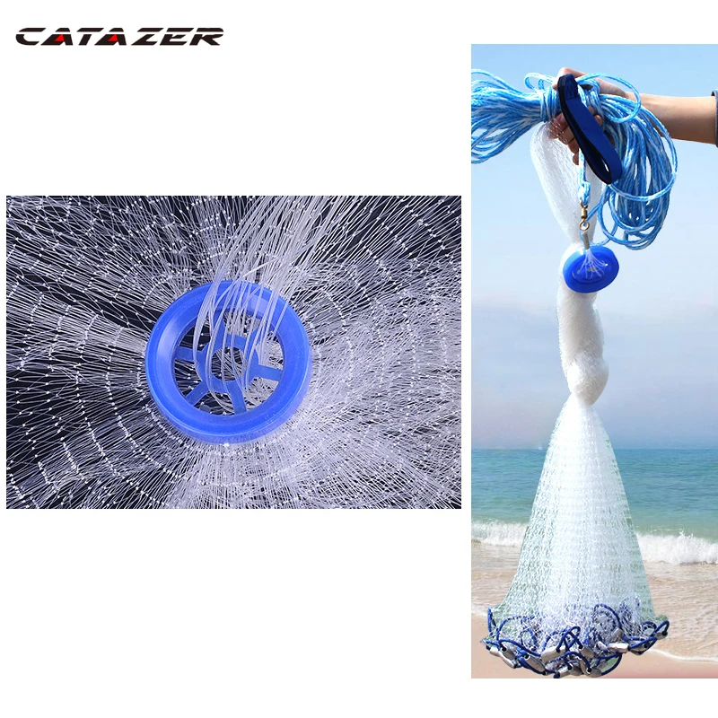 Finefish with Sinker and Without Cast Net Fishing Network USA Hand Outdoor Throw Catch Tool Gill | Спорт и развлечения