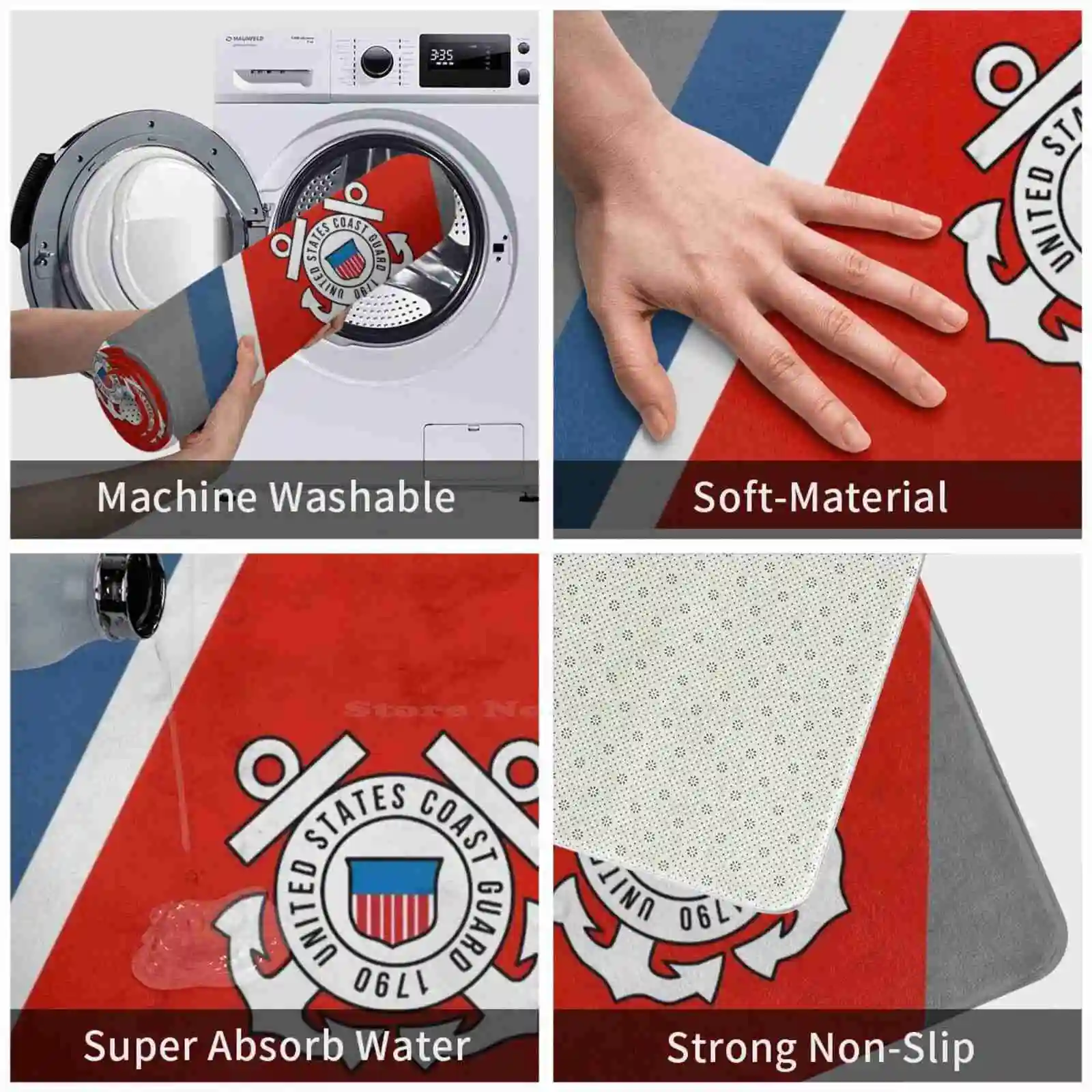 Ковер для береговой охраны мягкий домашний ковер всей семьи противоскользящий
