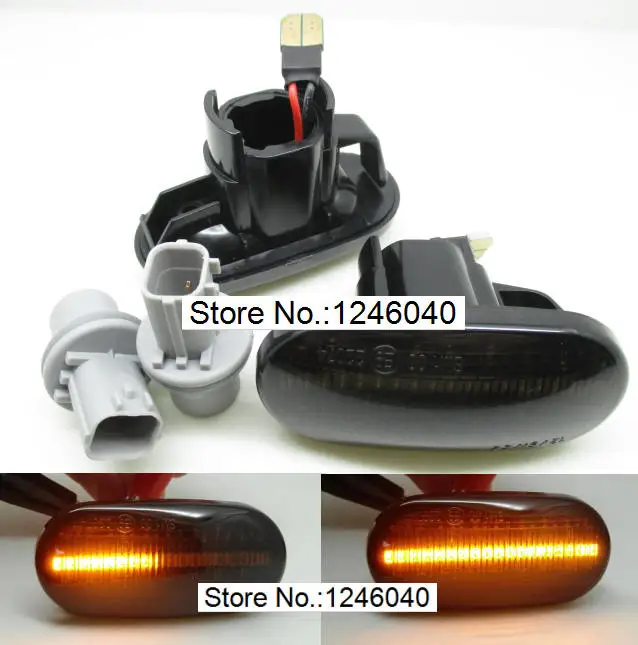 Dynamic BLACK SHELL 2 шт. Динамический светодиодный, боковой, габаритный фонарь светодиодный поворотник светильник для HONDA Civic Acura Del Sol Integra S2000 - Испускаемый цвет: Dynamic BLACK SHELL