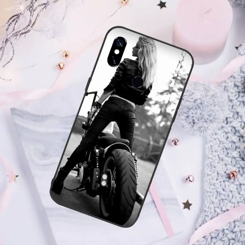 

Motorcycle girl Phone Case For Xiaomi Redmi note 7 8 9 pro 8T 9S Mi Note 10 Lite pro