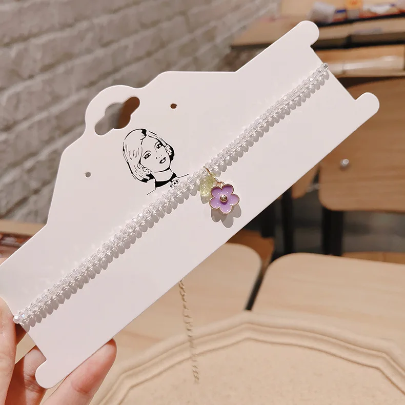 Kpop Ожерелье из ниток с бусинами для женщин Короткое женское ожерелье