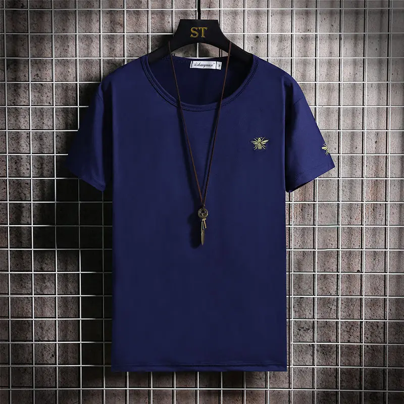 

Top T-shirt Fashion Trend, Slim Fitting Student's Bottom Coat, Men's Wear Anime Summer Men's Short Sleeve Sleeve Style Collar