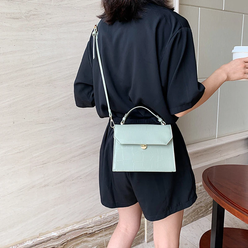 

Womens Stone Patent Leather Shoulder bags Travel Popular Handbag Fashion Shoulder Clutch Purse Ladies Tote Bag Bolsos feminina