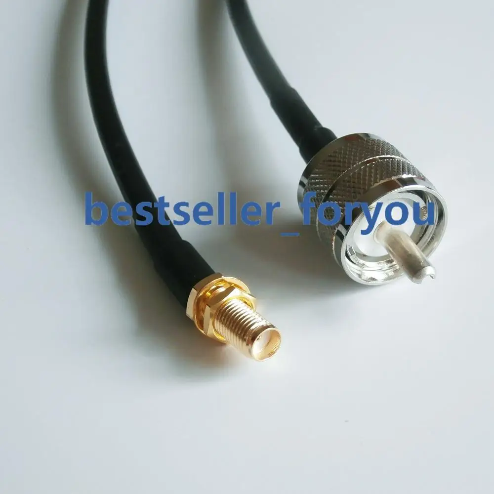 SMA женский UHF штекер PL259 PL 259 RF прямой свиной хвост Перемычка RG58 кабель 50