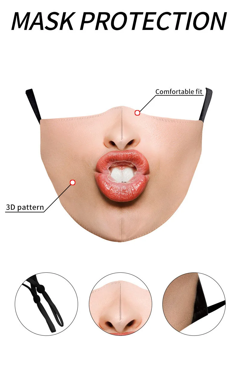 Лидер продаж Забавные тапочки с большим борода рот Косплэй Для женщин мужчин