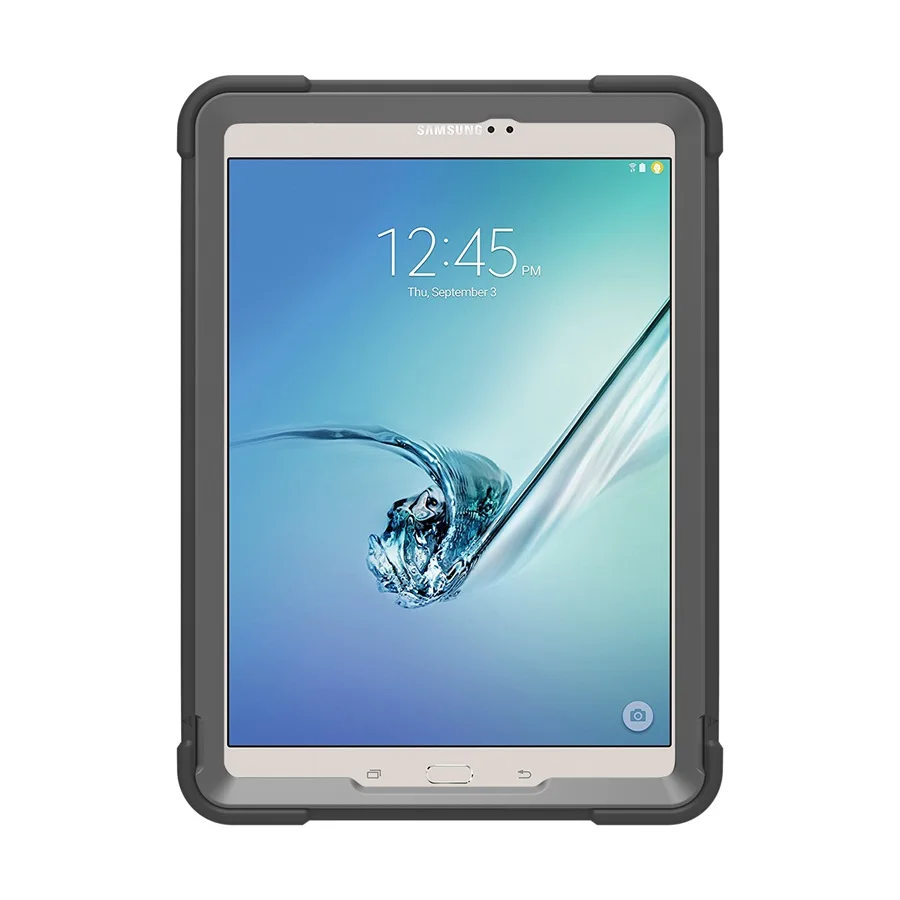 Силиконовый детский противоударный бронированный чехол для Samsung Galaxy Tab S2 9,7 SM T810 T815 T813 T819 чехол с корпусом из кожи+ пленка+ ручка