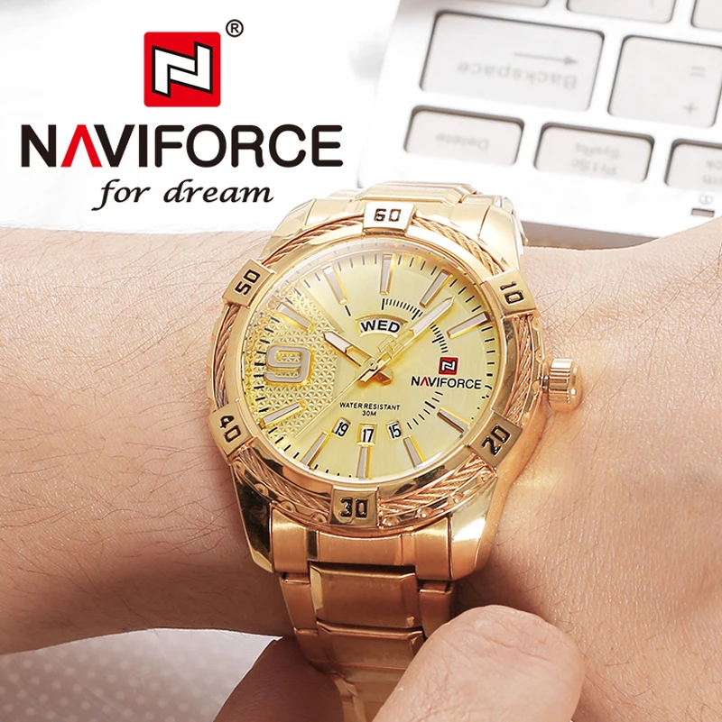 Мужские наручные часы мужские 2020 лучший бренд класса люкс Naviforce кварцевые