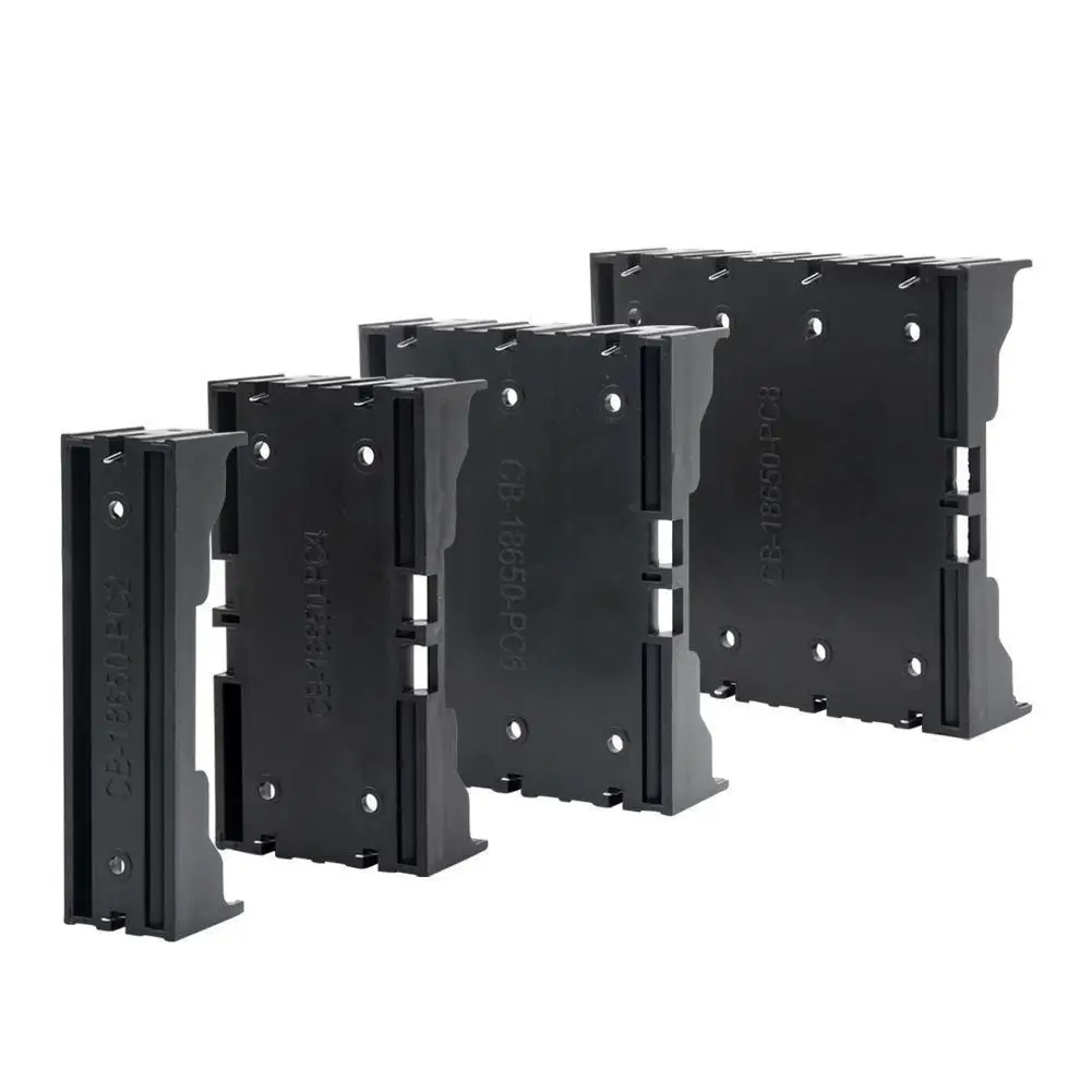 Черный пластиковый 1x2x3x4x18650 контейнер для хранения аккумуляторов зажим сделай