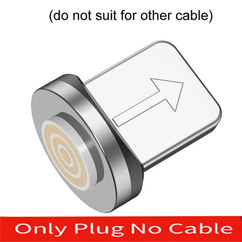 Only Plug No Cable USLION, 3 А, быстрая зарядка, USB кабель, микро Тип C, магнитный, для мобильного телефона, магнитный, для передачи данных, USB, зарядное устройство для Xiaomi, samsung, для Iphone 11, XR - Цвет: Only Plug No Cable