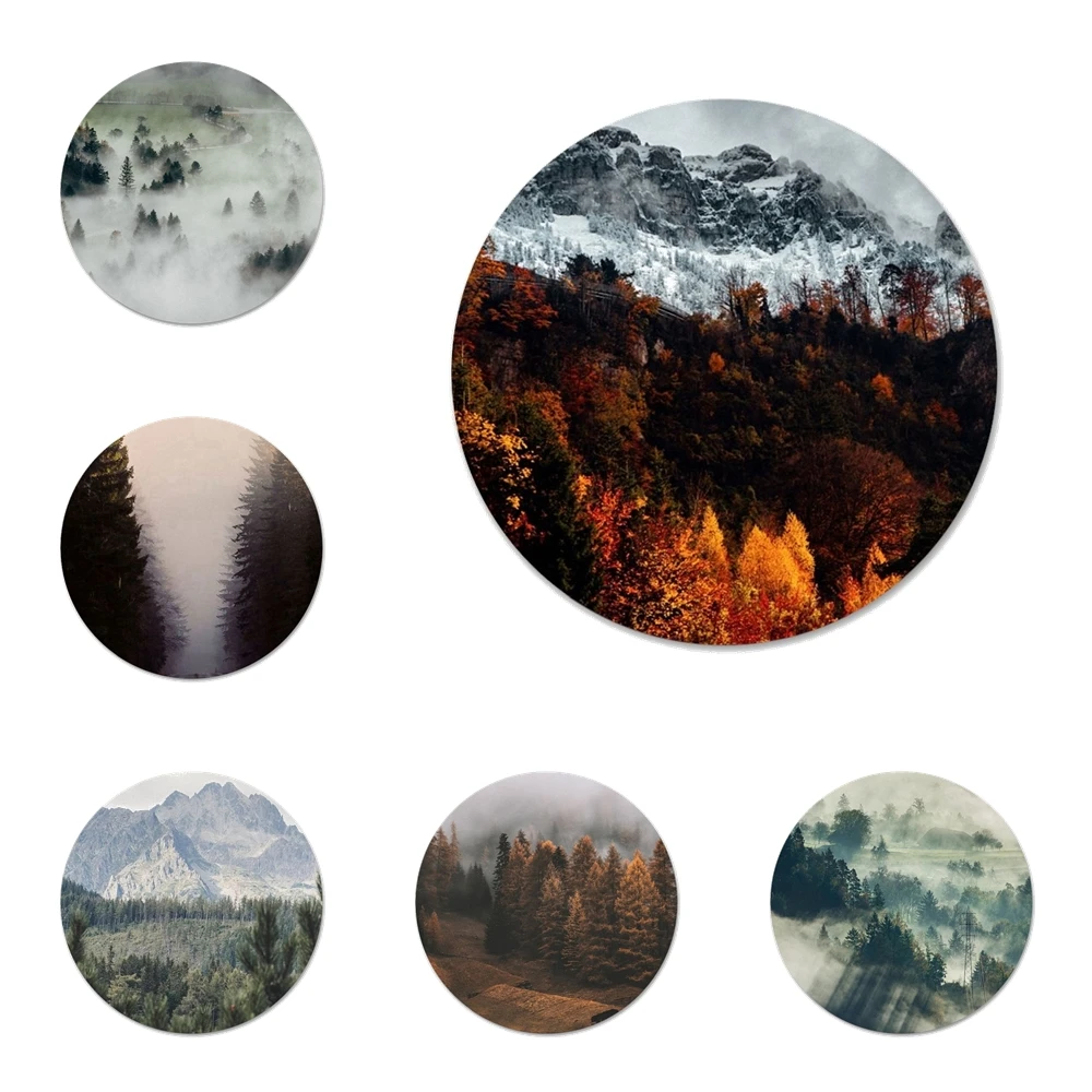 Лес облака значок шаблона брошь заколка аксессуары для одежды рюкзак украшения