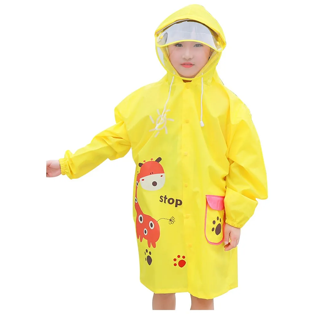 

6-15 Yaar Old Children Protective Clothing Non-Disposable Helmets Bag Anti-Dust Isolation Clothing kids Rain Coat A60