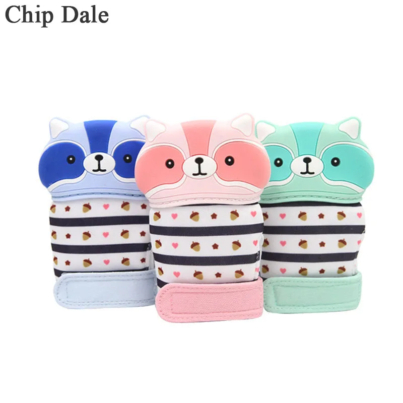 Милые детские перчатки для новорожденных Силиконовые Детские прорезывания