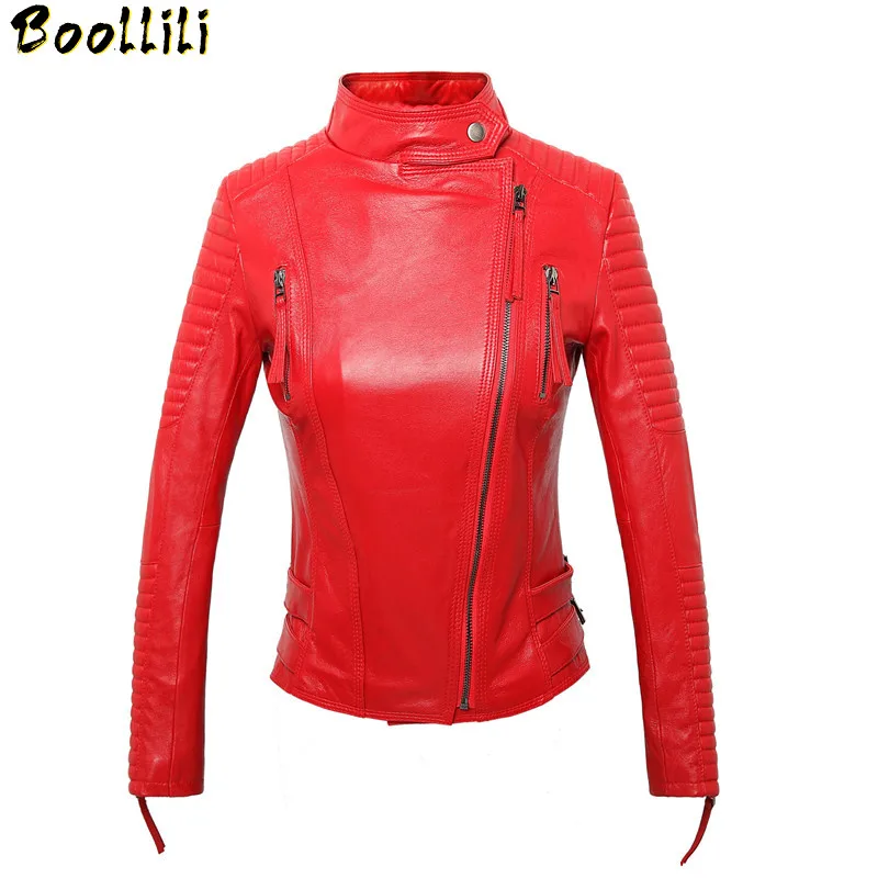 Real Boollili 100% Sheepskin Coat Female Genuine Leather Jacket Short Slim Jackets For Women Outerwear jaqueta de couro