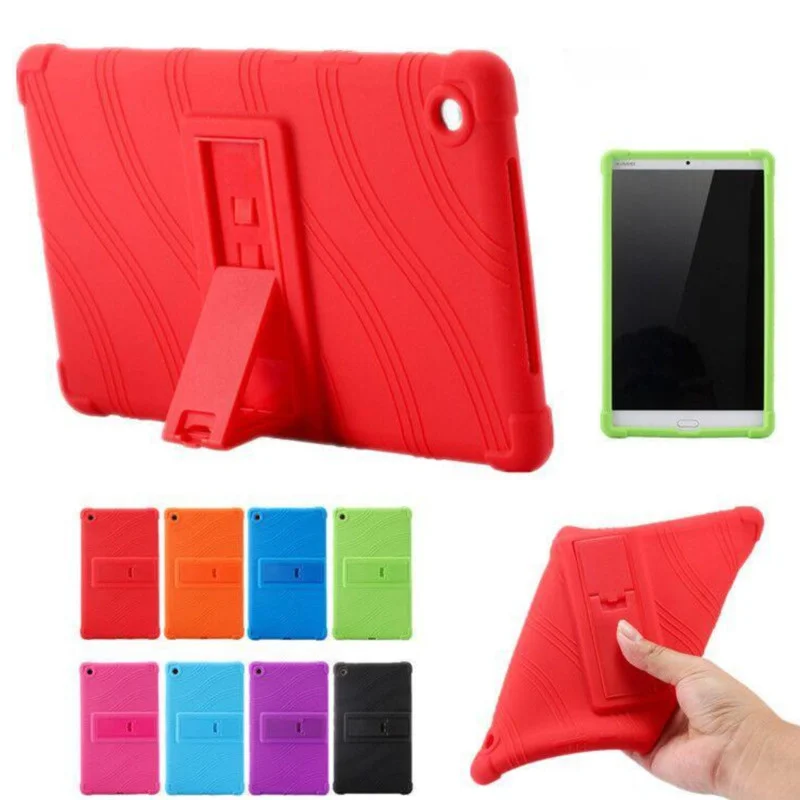 

Blue Black Silica Gel Protective Case For Huawei Mediapad M5 SHT-AL09 SHT-W09 8.4 High Quality Drop Resistance Case Back Cover