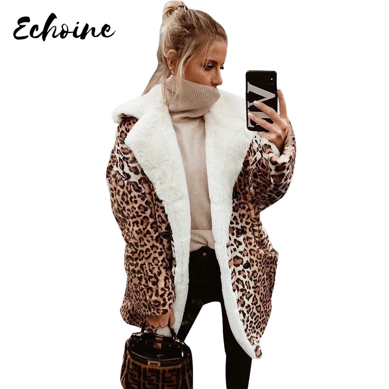 Женское зимнее длинное теплое пальто с отложным воротником и длинным