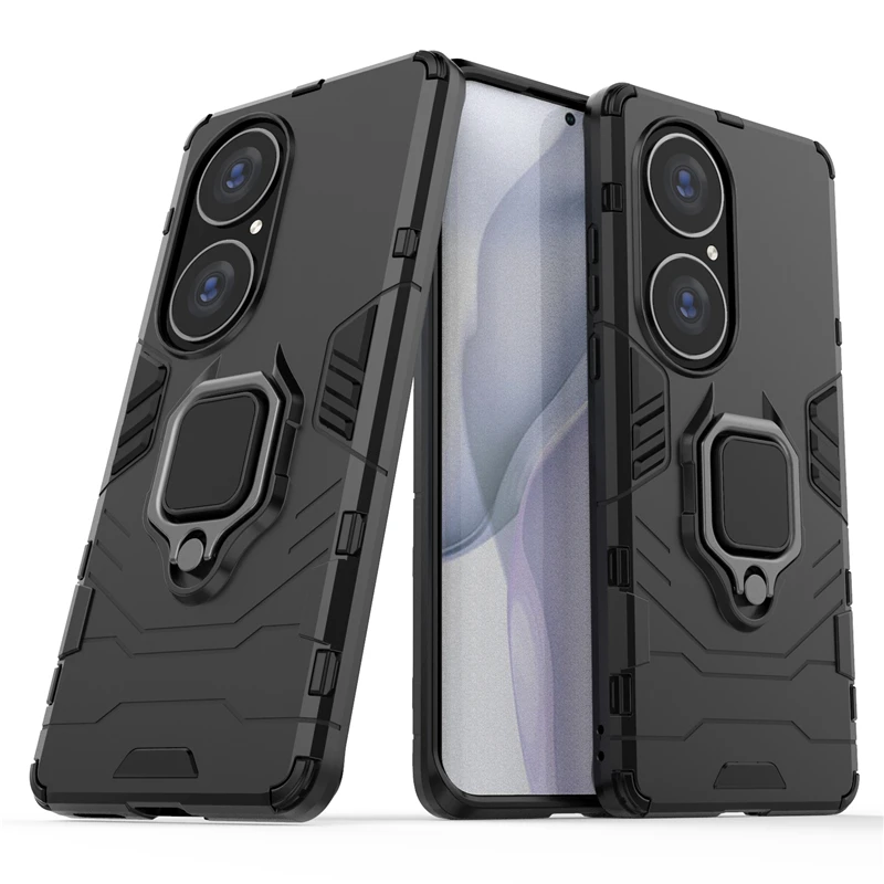 

For Huawei P50 Pro Case Cover for Huawei P50 Pro Protective Cover Armor Shell Coque Funda Finger Ring Kickstand Hard Phone Case